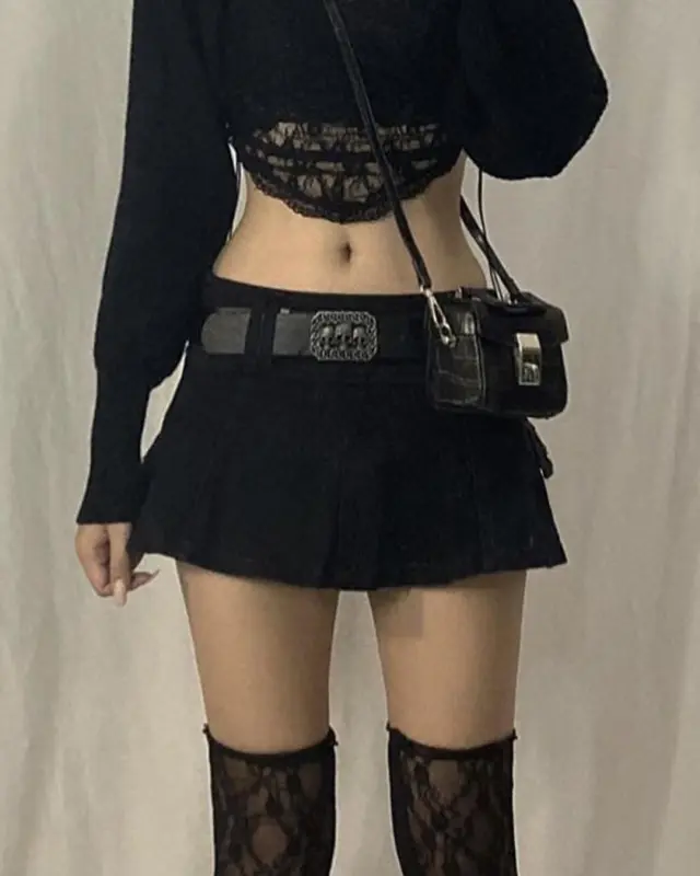 Denim Flap Pocket Mini Skirt