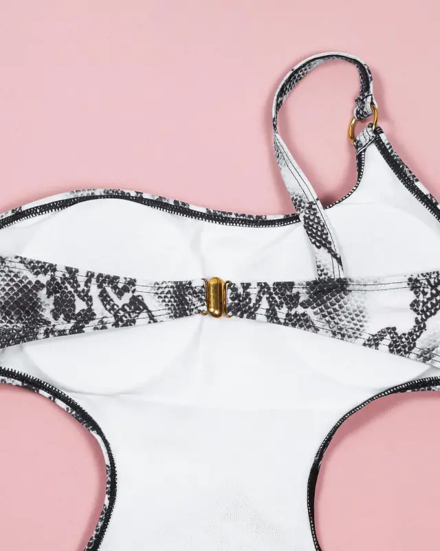 Snakeskin Print One-Piece Swimsuits