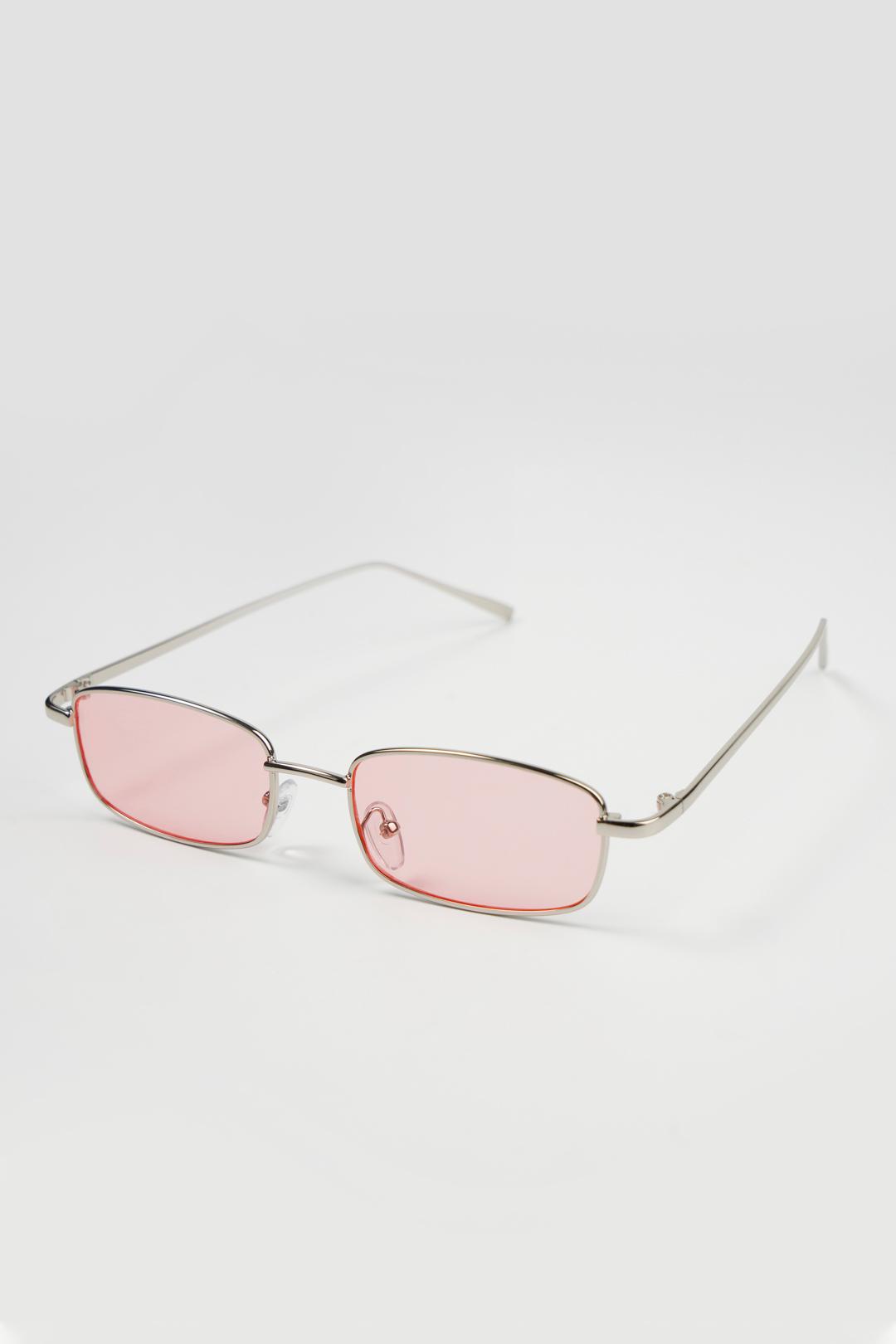 Mixed Material Geometric Sunglasses