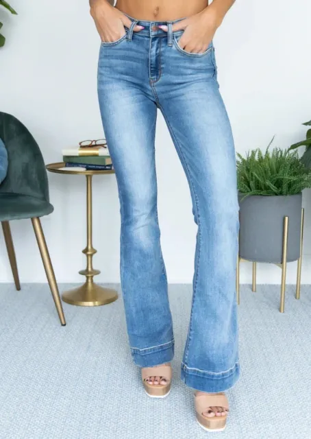 Casual Pocket Stretch Comfort Flare Jeans