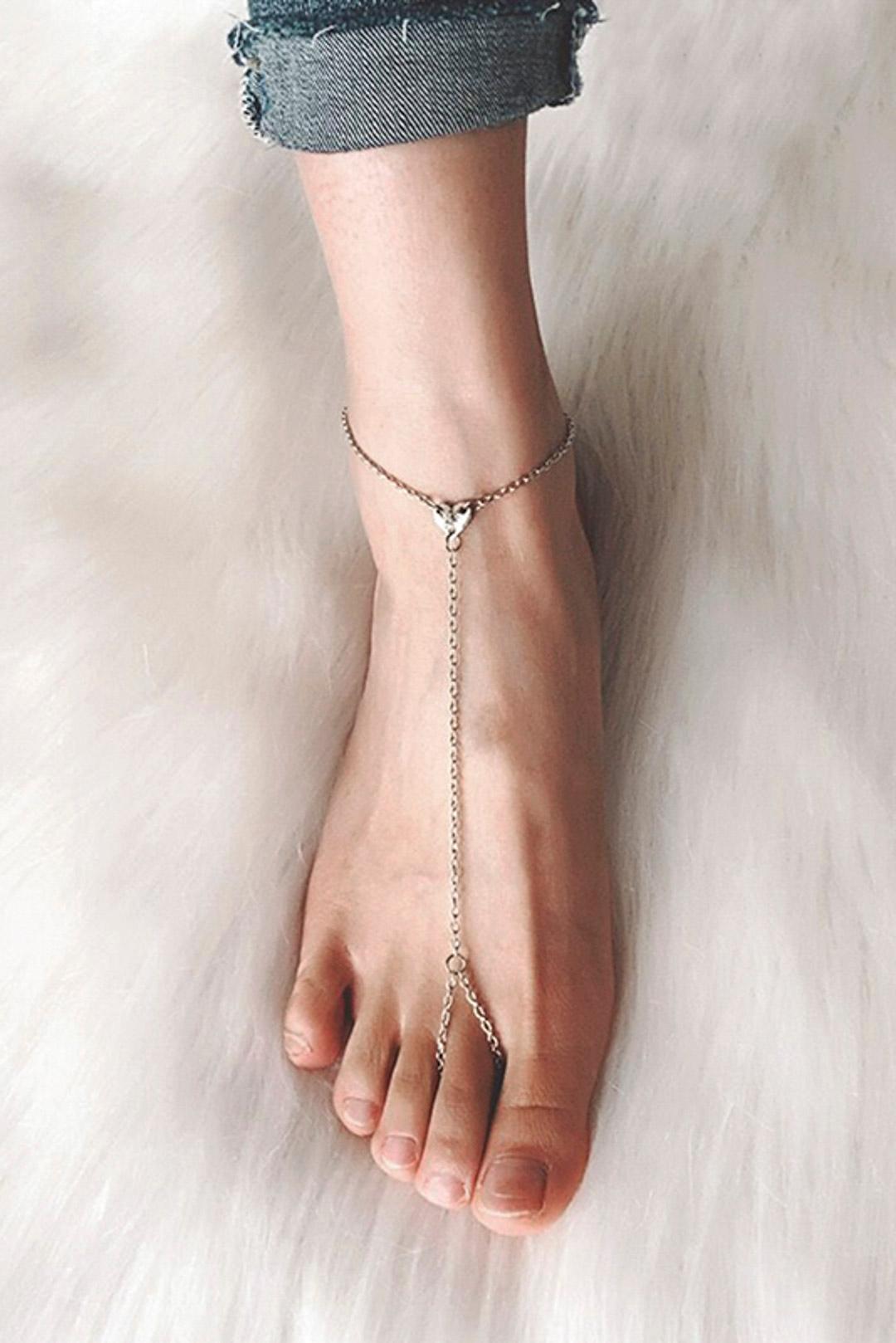 1pc Multilayer Toe Ring Chain Anklet