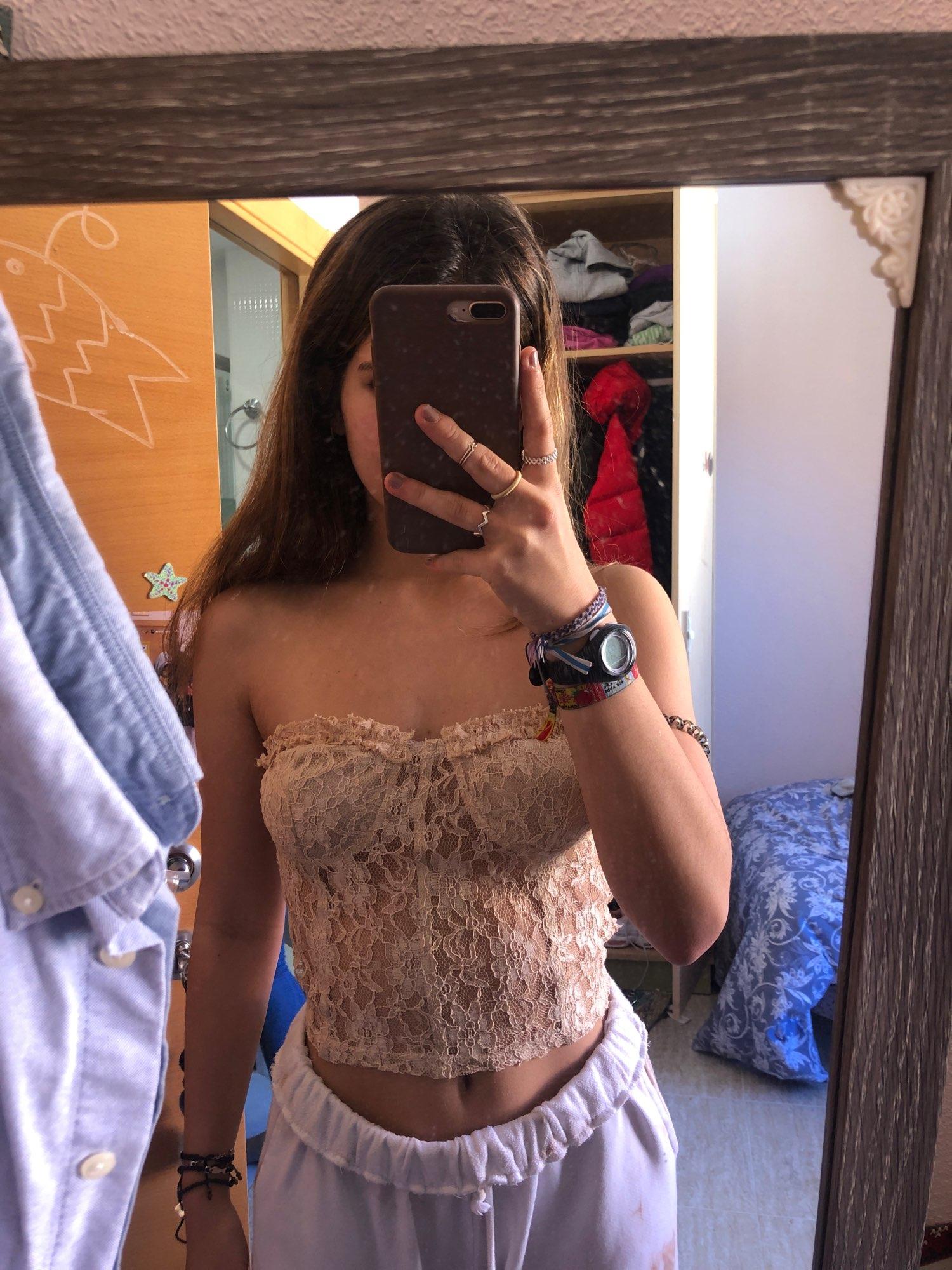 Lace Mesh Cropped Corset Tops