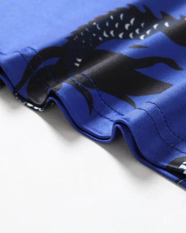Dragon-Print Halter Skirt Sets