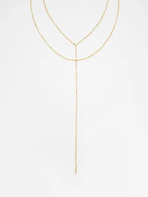 2pcs Simple Gold Necklace