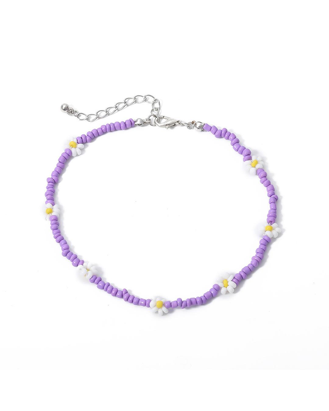Casual Daily Flowers Beaded Necklace
