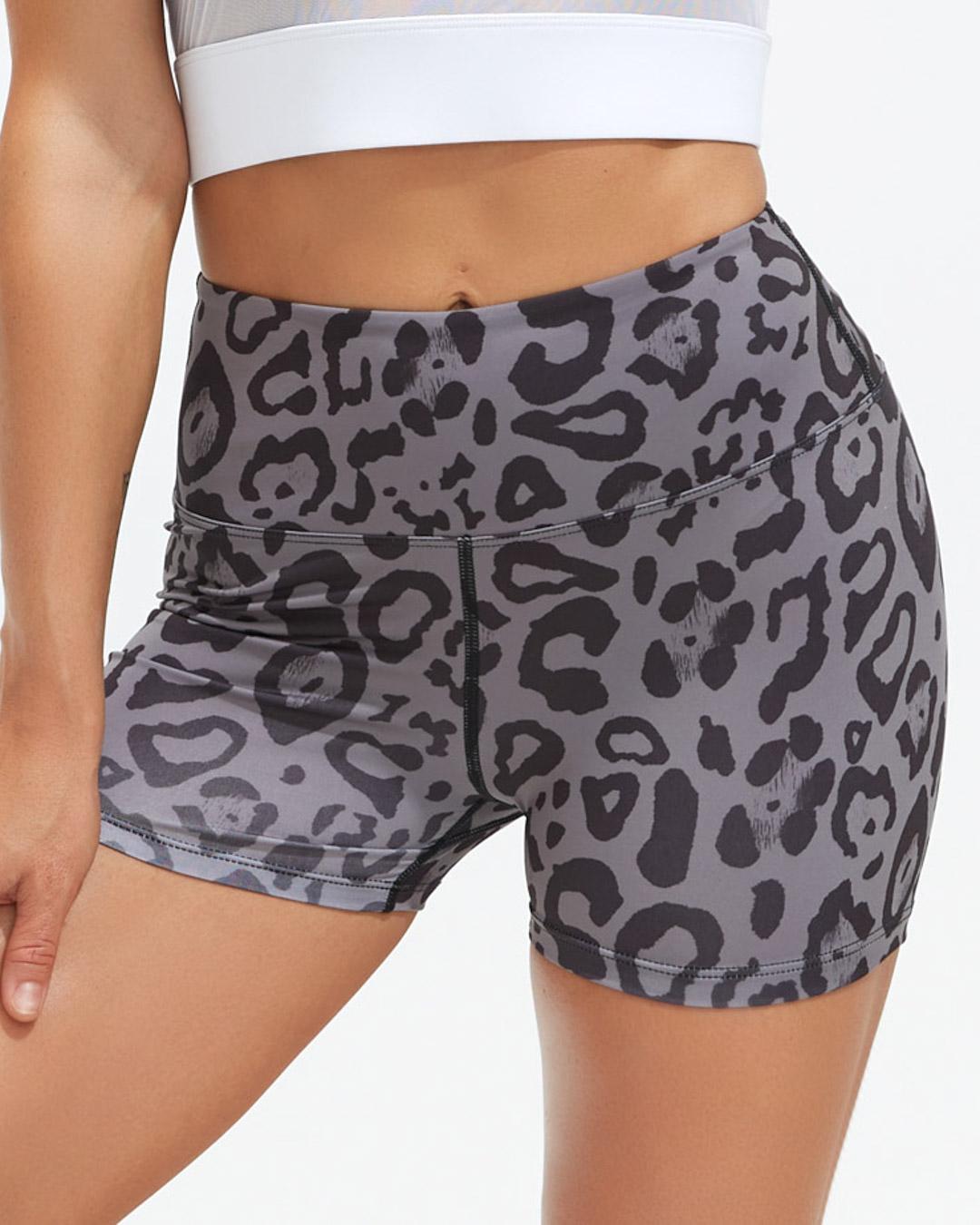 Last Sale - Leopard Wideband Waist Sports Shorts