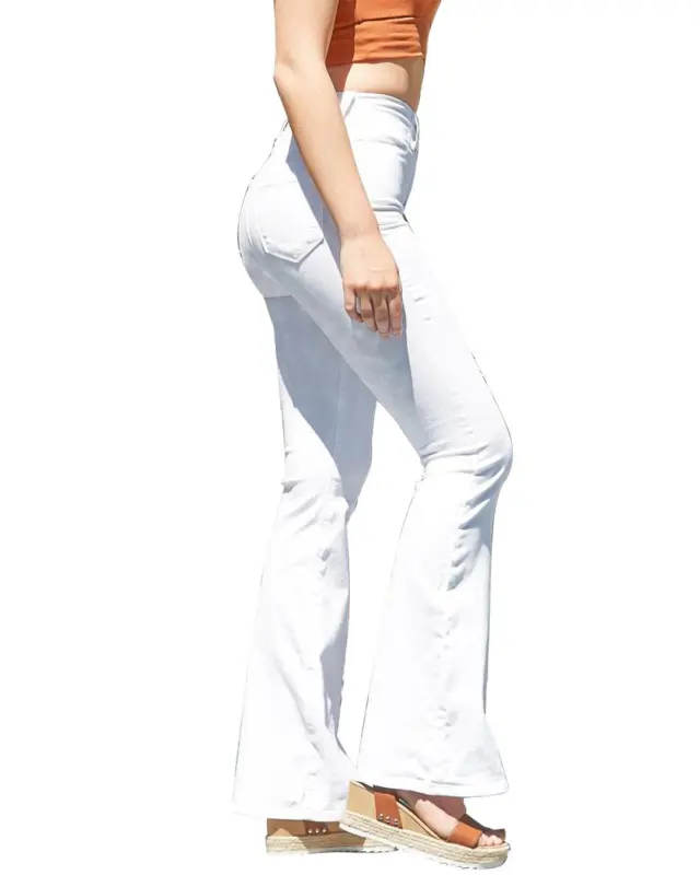 Plain Bootcut High Stretched Trousers