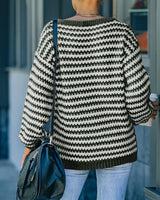 Vintage V-neck Striped Sweaters