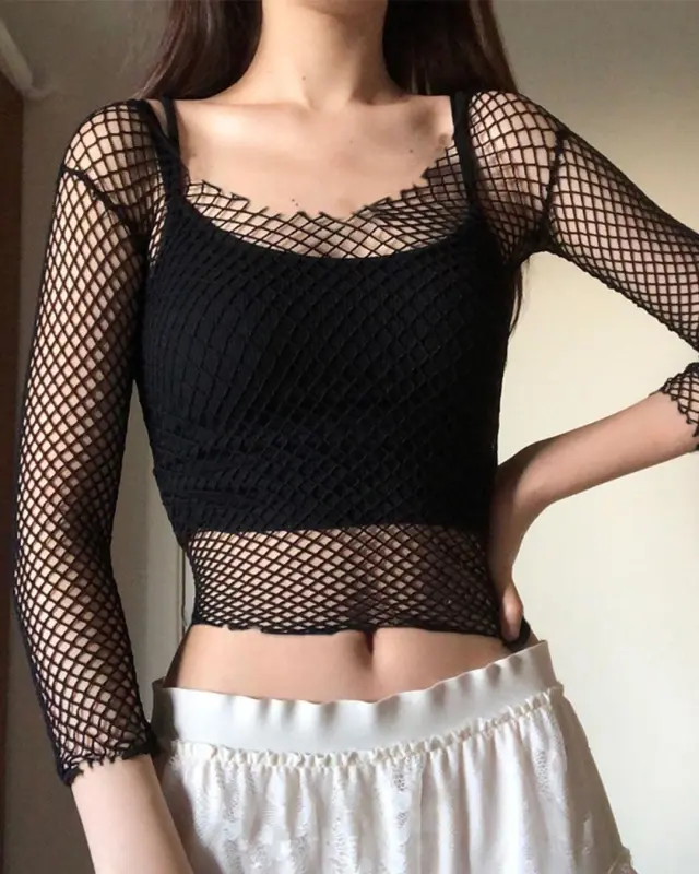 Cut-outs Cover-up Crop Tops