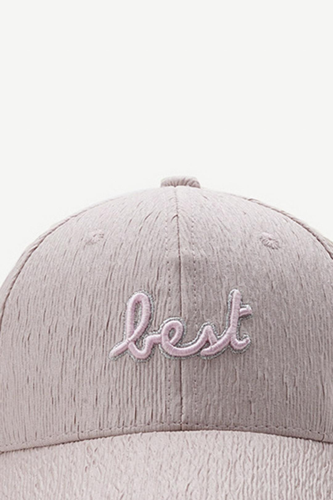 Letter Embroidered Cotton Blends Caps