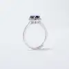 1.5CT Synthetic Sapphire Radiant Cut Ring