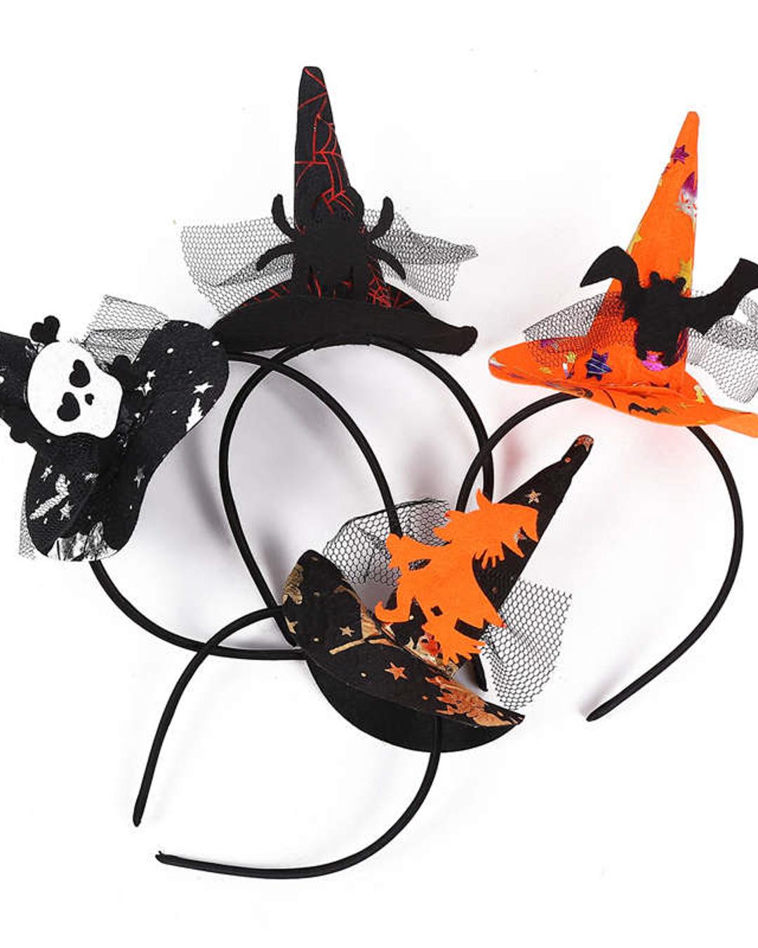 Halloween Hair Hoop With Ghost Bat Hat Headband