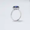 1.5CT Synthetic Sapphire Asscher Cut Ring