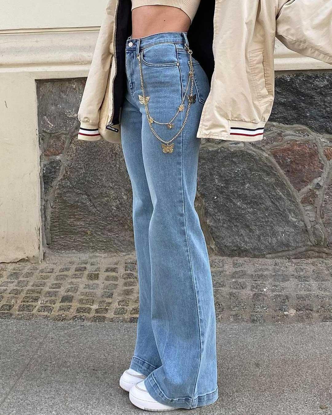 High Waisted Straight Jeans