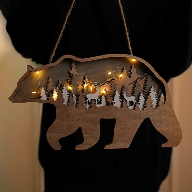 🔥Hot sale! -Brown bear and deer carving handmade gifts