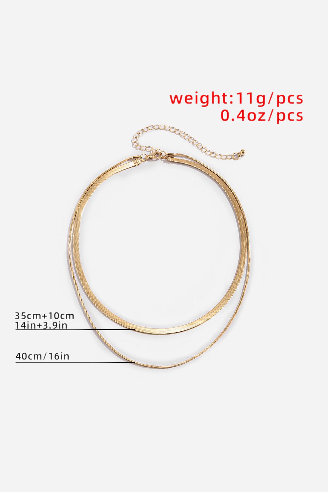 Casual Daily Multilayere Metal Round Necklace