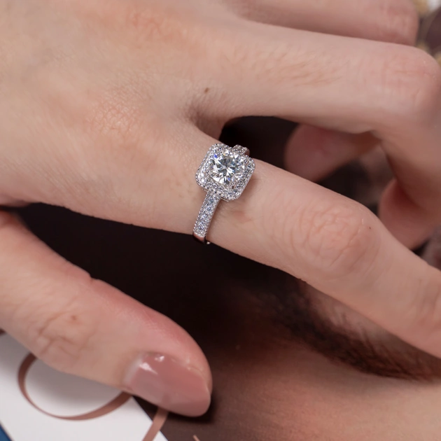 "Remember the Promise" 1 carat moissanite diamond ring