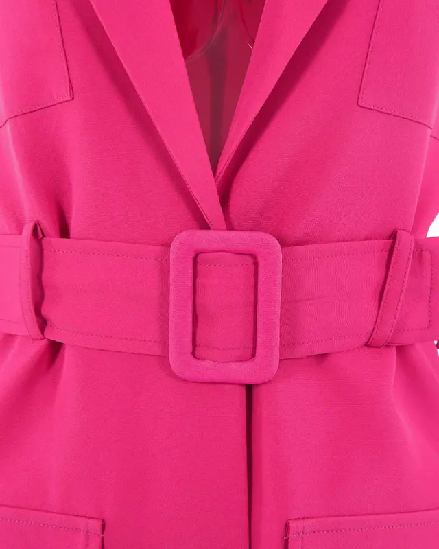 Summer Elegent Pocket Design Belt Laple Blazer