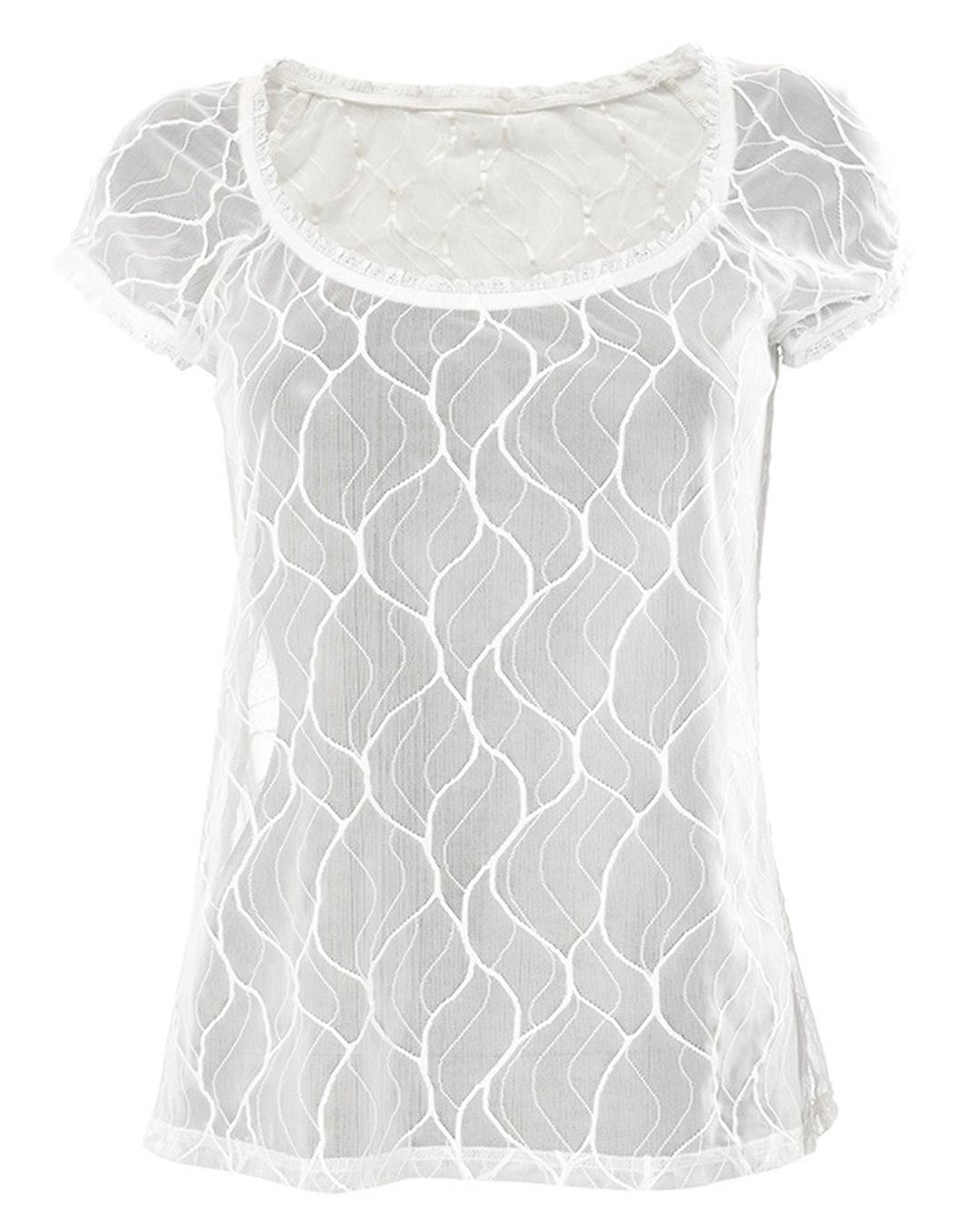 Lettuce Trim Lace Cover-up Tees