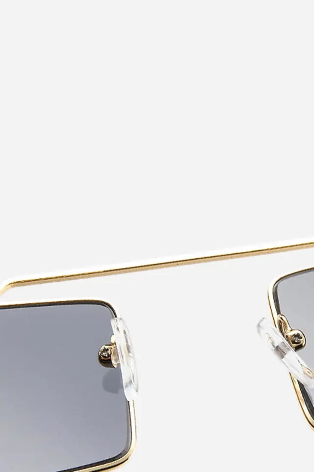 Retro Metal Rectangular Frame Sunglasses