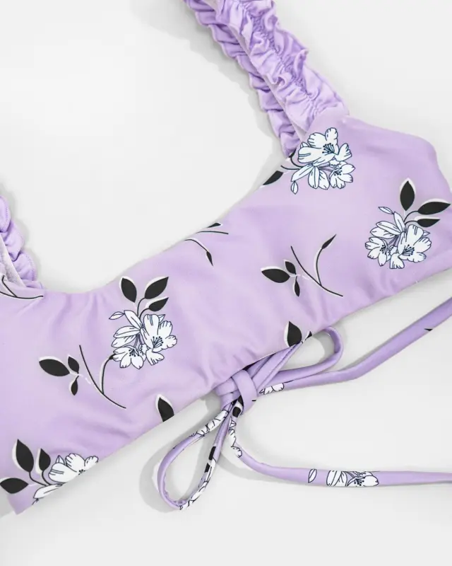 Floral Print Sling Bikinis Top