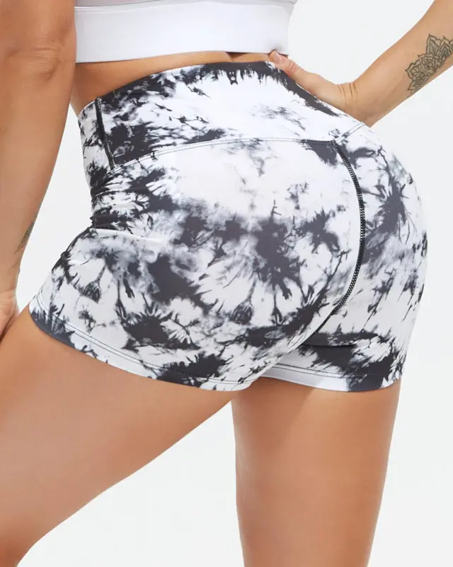 Tie Dye High Waisted Sports Shorts