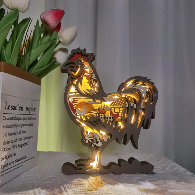 New Arrivals✨-Rooster Wooden Carving  Gift